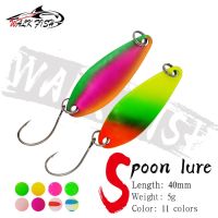 WALK FISH 1PCS New Trout Spoon Bait 5g 40mm Metal Fishing Lure With Single Hook Hard Bait Lures Trout Perch Chub SalmonLures Baits