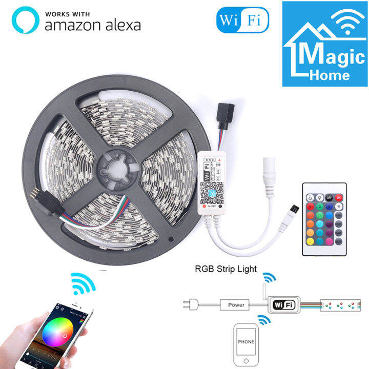 M Setrip Lampu Rgb Led Berubah Warna Kontrol Wi Fi Cerdas Untuk