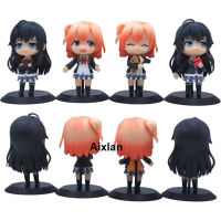 4ชิ้นเซ็ตรุ่น Q Anime My Teen Romantic Comedy รูป Yukinoa Yukino Yui Yuigahama PVC Action Figure Collection ตุ๊กตา