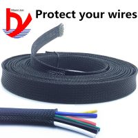 ☜◊✜ Black Insulated Braid Sleeving 4/6/8/10/12/16/20/25/30/40/50mmTight PET Wire Cable Protection Expandable Cable Sleeve Wire Gland