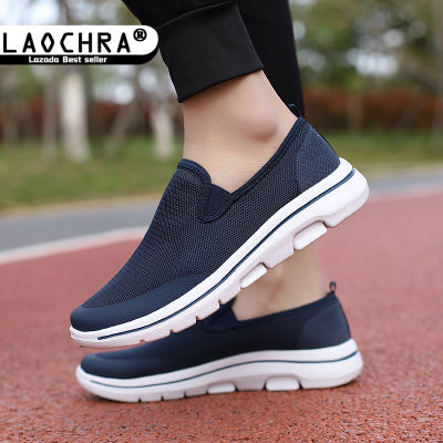 LAOCHRA การดูดซับแรงกระแทกรองเท้าส้นเตี้ยโลฟเฟอร์บุรุษระบายอากาศได้ดี,รองเท้าใส่เดินรองเท้าผ้าใบสตรีผู้ชาย Sepatu Slip On 35-48
