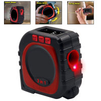 3-in-1 Digital Multi-function Measure Tape Infrared Laser Distance Meter Measuring Tool Range Finder Roll Cord Mode Gauge Tool