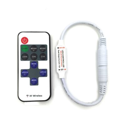 ◐✜ Mini DC 12V Led Controller Dimmer 6A Wireless RF Remote to Control Single Color Strip Lighting 3528 5050 5630 2835 led strips