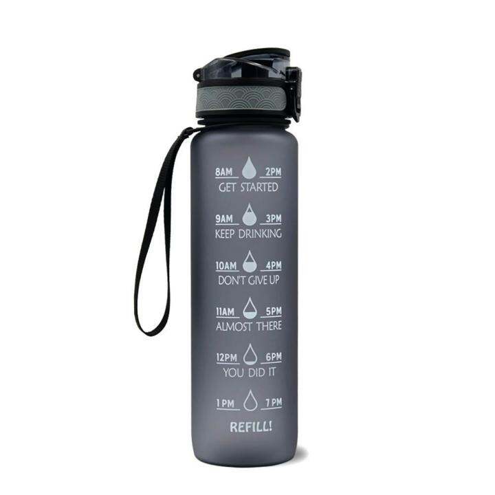 1l-tritan-material-water-bottle-with-bounce-cover-time-scale-reminder-frosted-leakproof-cup-for-outdoor-sports-fitness