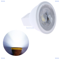 NIHAI หลอดไฟ LED MR11 3W 1ชิ้น, ดวงไฟสปอร์ตไลท์ ac DC12V ประหยัดพลังงานโคมไฟสปอตไลท์แบบขาคู่โคมไฟบ้านในร่มหลอดฮาโลเจน