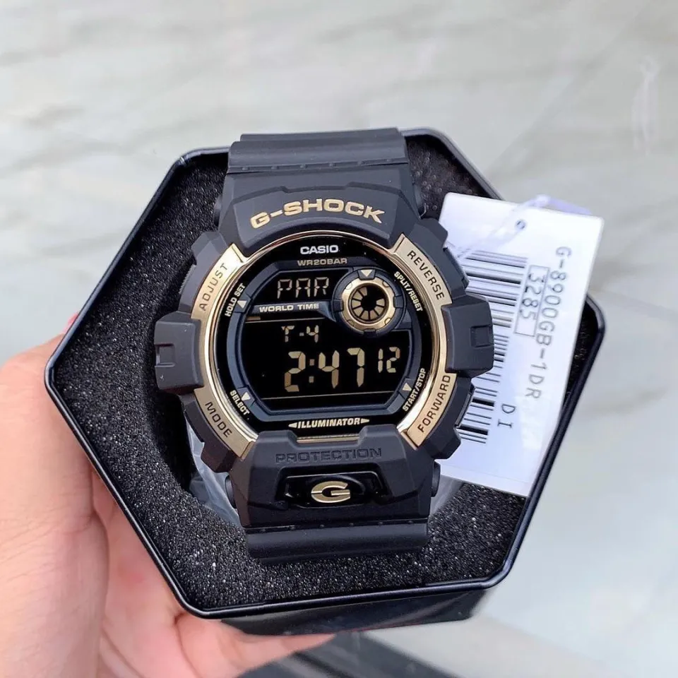 OFFICIAL WARRANTY) Casio G-Shock G-8900GB-1 Digital Black & Gold