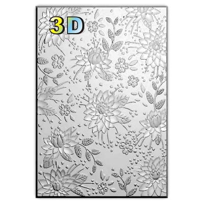【hot】 New Chrysanthemum Field 3d Embossed Plastic Folder