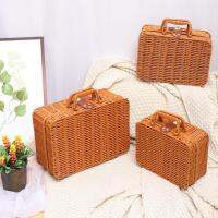 Breathable Multifunctional Photo Props Woven Luggage Box for School