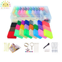 SS【ready stock】Nontoxic 24 Colors Polymer Clay DIY Malleable Soft Modelling Clay Set with 5Pcs Tools Kids Gift Toys