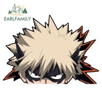 [Hot K] EARLFAMILY 13ซม. สำหรับ My Hero Academia Bakugo Peeker สติ๊กเกอร์ติดรถยนต์แนวสร้างสรรค์สติกเกอร์รถวัสดุไวนิลตกแต่งรถสติกเกอร์ตลก