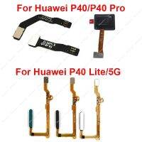 Tombol Daya Sensor Sidik Jari untuk Huawei P40 P40 Pro P40 Lite 5G Touch ID Tombol Pulang Rumah Sensor Kunci Menghubungkan Kabel Flex