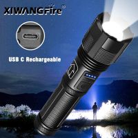 4 Core Led Flashlight Aluminum Alloy XHP70.2 XHP50.2 Tactical Hunting Torch Usb Rechargeable Zoomable Lantern 18650 AAA Battery Rechargeable  Flashlig