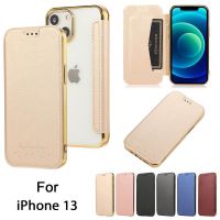 【hot】 Luxury Slim Book Leather Flip Wallet Case For iPhone 13 12 Mini 11 Pro XS Max X 8 7 6 6S Plus XR Clear Back Soft Card Cover Case