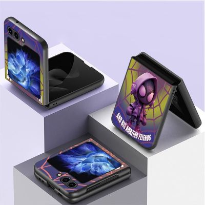 （shine electron）เคสโทรศัพท์มือถือลายสไปเดอร์แมนเคสโทรศัพท์รูปการ์ตูนอนิเมะสำหรับ Samsung Galaxy Z Flip 4 5G Zflip Z Flip 3 ZFlip3 Z ฮาร์ดพีซีกันกระแทก