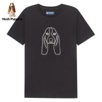 เสื้อยืดแขนสั้น คอกลม พิมพ์ลาย Hush Puppies แฟชั่นฤดูร้อน สําหรับผู้ชาย  XEHV