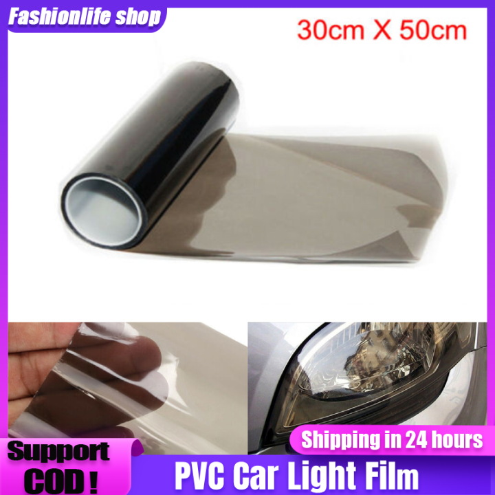 30*50cm Car Light Film Light Smoke Black Tint Film Headlights Tail