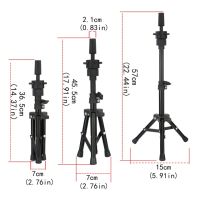หัวหุ่นฝึกขาตั้งวิกผมที่ปรับได้หัวหุ่นขาตั้งสามขารองรับทรงผมตัวยึดทำผมสำหรับฝึกซ้อม