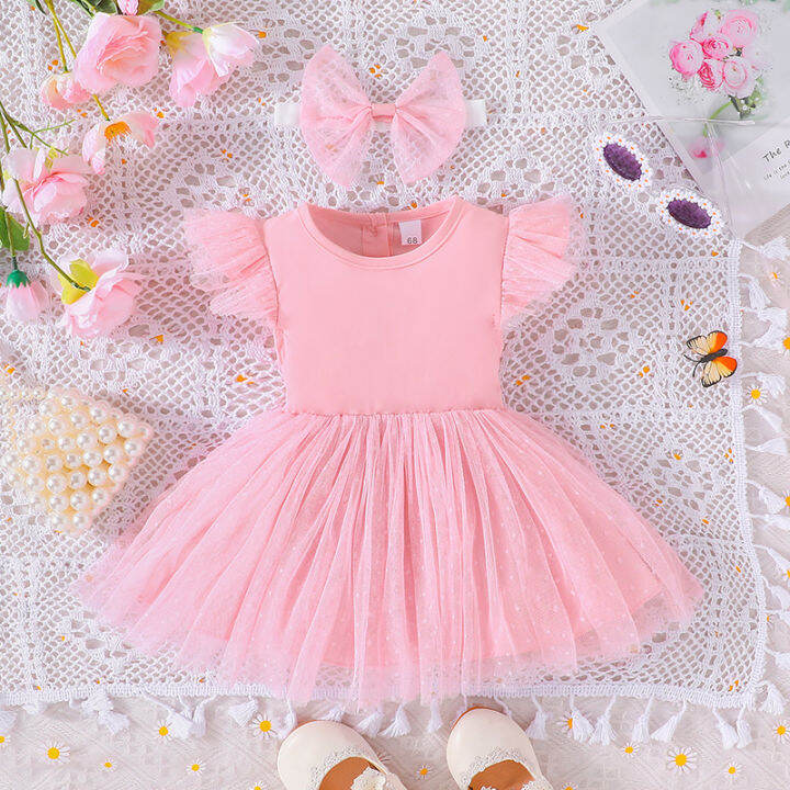 Dress Baby Girl Newborn 3 - 24 Months Birthday Baju Gaun Budak ...