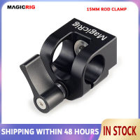 MAGICRIG Single Hole 15mm Rod Clamp with ARRI Accessory Mount on Camera Handle Cage Plate for Rod Extension DSLR Camera Rig