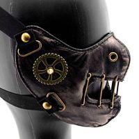 Steampunk Leather Masks Halloween Dress Up Performance Props Trapped Beast Model Breathable Dust Masks Gothic Rock Studded Masks