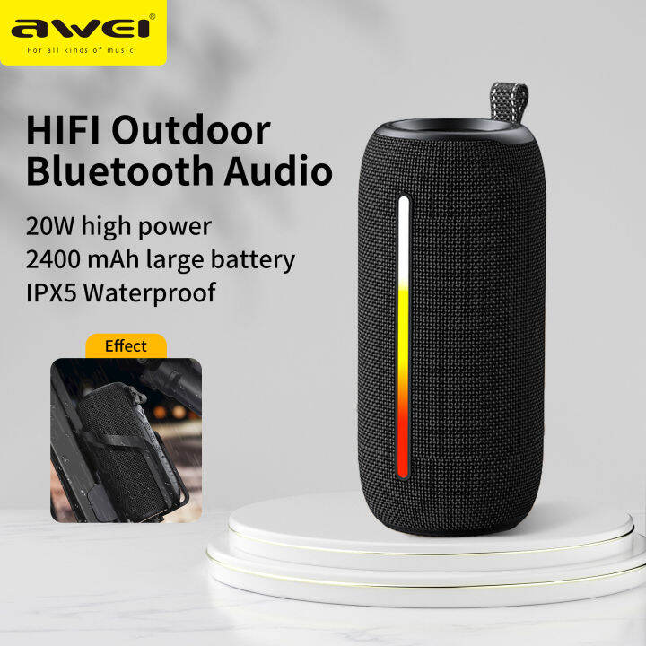 Awei Y788 RGB Bluetooth outdoor speaker IPX6 Waterproof Handle strap ...