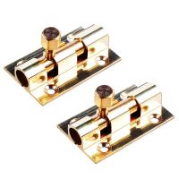 2pcs 1.5-Inch Long Brass Door Latch Sliding Lock Barrel Bolt Gold