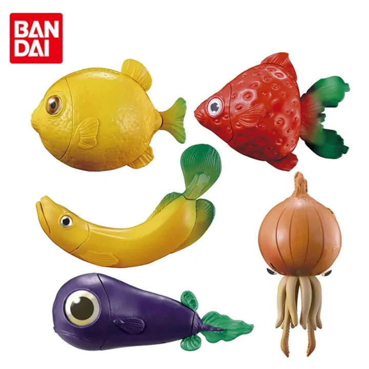 Bandai Genuine Gashapon Sea Creatures Fruit Modeling Lemon Turbot Fish