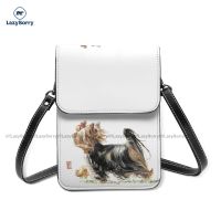 Yorkshire Terrier Shoulder Bag Dog Lover Shopping Leather Mobile Phone Bag Female Bulk Funny Bags