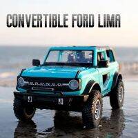 1:24 Ford Bronco Lima SUV รถโลหะผสมรถของเล่นโลหะคอลเลกชันรุ่นรถโช้คอัพเสียงและแสงของเล่นสำหรับเด็ก