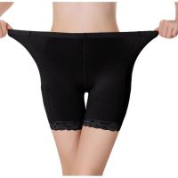 M-3XL Women Lace Summer Female Short Safety short Pants Underwear shorts with pockets plus size Black