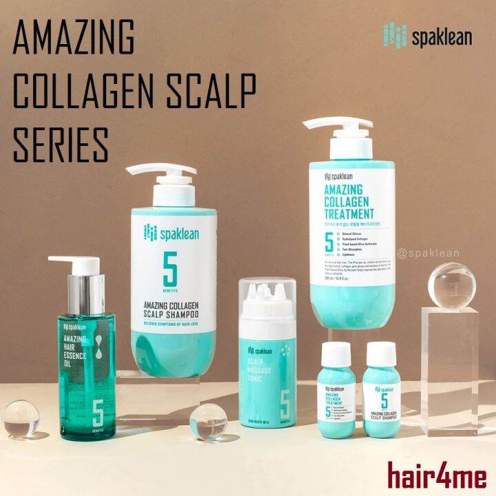 New Spaklean Amazing Collagen Scalp Series Shampoo Treatment Essence ...