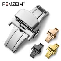 Butterfly Deployment Buckle Automatic Double Click Stainless Steel Strap Button For Watch Band 16mm 20mm 22mm 24mm Gift Tool Straps