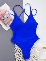 2023 Backless Sexy Swimsuit Pad Beach One Piece Swimwear Women Mujer Trikini Stroj Kapielowy Maio Biquini Badpak Maillot Femme