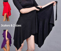 Professional Latin Dance Warp Skirt Wear Dancesport Dress Black Red Purple Long And Short Skirt Free Size Fit All