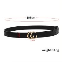 Double-sided belt ladies fashion double C belt simple and versatile Woman Belt