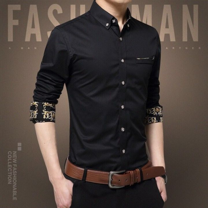tailor-เสื้อแขนยาวชายชายเสื้อเชิ้ตผู้ชายเสื้อเชิ้ตผู้ชายเสื้อเชิ้ต-retro-90s-กางเกงขายาวของผู้ชายรุ่นเกาหลี