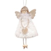 Hanging Pendant Cute Delicate Fabric Cartoon Angle Girl Plush Doll Toy Ornament for Bedroom Xmas Tree Decor Navidad