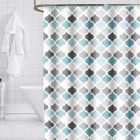 Colorful Lantern Pattern Printing Thick Polyester Waterproof Shower Curtain Bathroom Compartment Shower Curtains(With 12pcs Hook Rings)