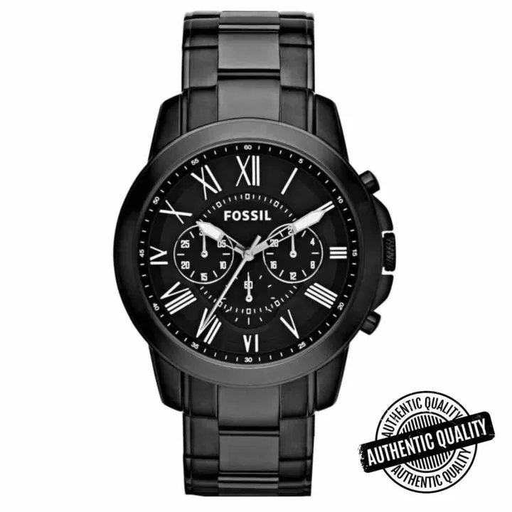 FOSSIL BLACK Stainless Steel MENS Water Resist Watch FS4832 