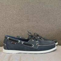 รองเท้า Sebago Docksides แท้สำหรับผู้ชาย,รองเท้าหนังระดับพรีเมียมแบบผูกเชือกรองเท้าเรือ AB022