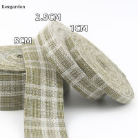 Kewgarden Plaid Fabric Winter Ribbons 2" 1" 10mm 25mm 50mm DIY Make Bows tie Hair Accessories Handmade Tape Carfts 5 Meters