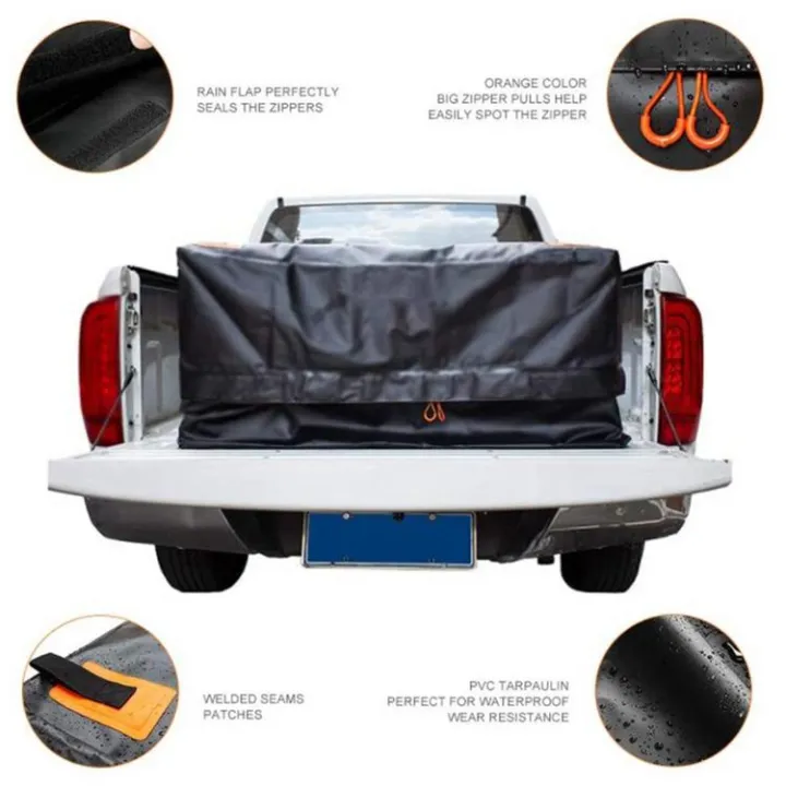 Truck Bed Cargo Bag With Cargo Net Pickup Truck Roof Bag Waterproof And