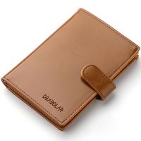 ZZOOI Vintage Genuine Leather Men Passport Wallet Hasp Zipper Coin Pocket Business Male Small Trifold Purse Card Holder Short Wallet