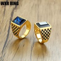 WXR RING แฟชั่นใหม่GOLDแหวนขัดแตะเครื่องประดับแหวนผู้ชาย