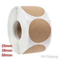 Round Blank Kraft Paper Label Stickers DIY Handmade Gift Sealing Stickers Classification Labels 1inch/1.5inch/2inch