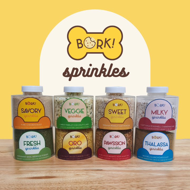 BORK! All natural Dog Supplements Sprinkles Toppers Immunity Appetite