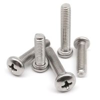 M1.6 M2 M2.5 M3 M3.5 M4 M5 M6 M8 GB818-85 A2-70 304 Stainless steel Cross Phillips Round Pan Head Screw Bolt Nails Screws Fasteners