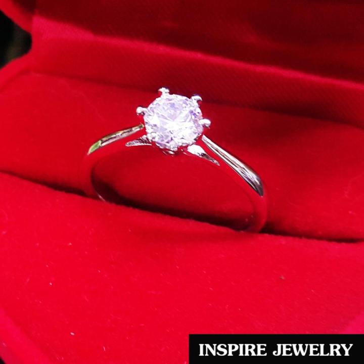 inspire-jewelry-แหวนเพชรเม็ดเดียว-size-5min-เพชรcz-เพชรสวยเกรด-aaa-งานจิวเวลลี่-ดีไซด์ทันสมัย-งานเกรดพรีเมี่ยม-งานปราณีต-น่ารัก