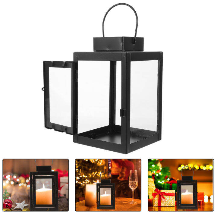 WAYDUSTORE Decorate Metal Candle Lantern Empty Desktop Taper Candle
