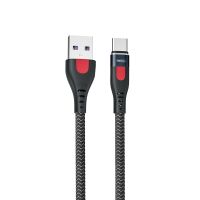 REMAX RC-188a Lesu Pro 1M 5A USB เพื่อ USB-C / Type-C อะลูมินัมอัลลอยถักเร็วสายเคเบิลข้อมูลสายชาร์จ (สีดำ)